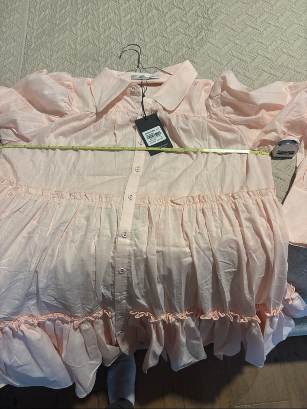 Aureta Pink Long-Sleeve Tiered Ruffle Dress - Picture 6 of 7